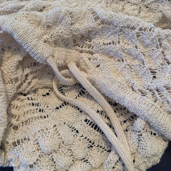 ZARA POINTELLE KNIT HOODIE ECRU SIZE S | 5802/034 - Picture 6 of 6